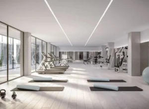 Fitness studio at 28 Eastern by Alterra in Toronto