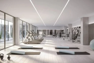 Fitness studio at 28 Eastern by Alterra in Toronto