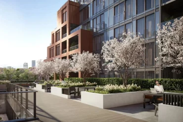 Terrace gardens at 28 Eastern by Alterra in Toronto
