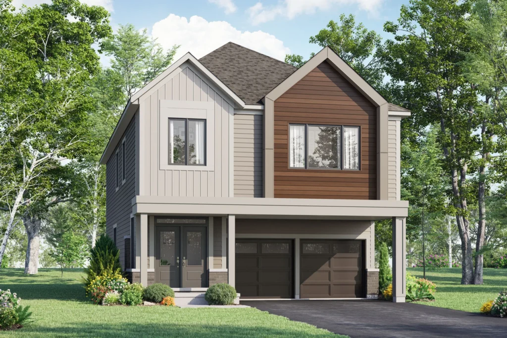 Two-storey detached home design at Ashburn Hills by Mattamy Homes in Whitby