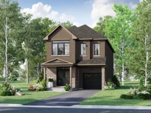 Brick and siding detached home option at Ashburn Hills by Mattamy Homes in Whitby