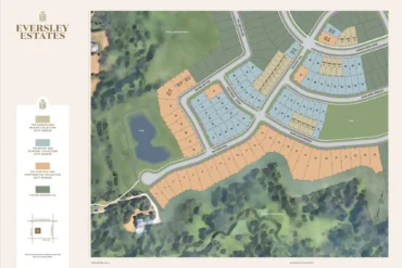 Builder rendering: Site plan lots at Eversley Estates in King City by Treasure Hill