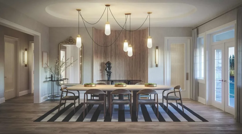 Builder rendering: Dining room rendering at Eversley Estates in King City by Treasure Hill