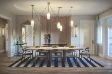 Builder rendering: Dining room rendering at Eversley Estates in King City by Treasure Hill