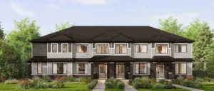 Freehold townhome elevation at Fox Run by Caivan in Richmond Village, Ottawa