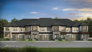 Townhome elevation at Glenway by Andrin Homes in Newmarket