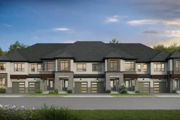 Townhome elevation at Glenway by Andrin Homes in Newmarket