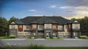 Townhome elevation at Glenway by Andrin Homes in Newmarket