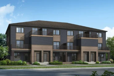 Stacked townhomes at Half Moon Bay by Mattamy Homes in Barrhaven Ottawa