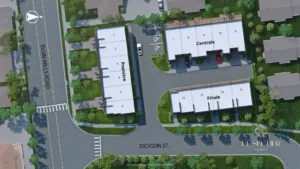 Aerial site plan of Le Sentier at Elgin Mills Road East in Richmond Hill