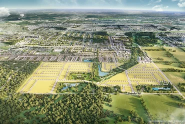 Aerial view of the Magnolia community by Caivan in Stittsville, Ottawa
