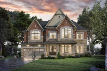 Builder rendering: 60 foot single detached home elevation rendering at Mapleside Meadows in Vaughan by UNIQ Communities