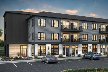Low-rise condo building at Northwoods by Mattamy Homes in Kanata, Ottawa