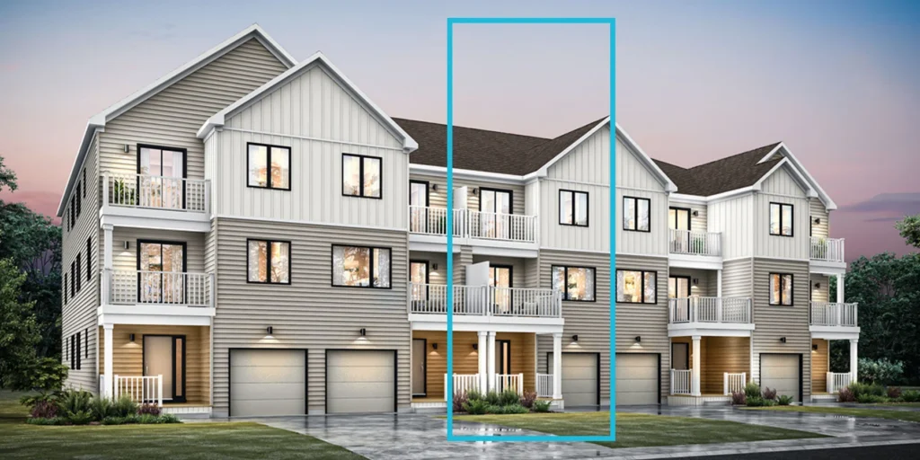 Stacked townhomes at Northwoods by Mattamy Homes in Kanata, Ottawa