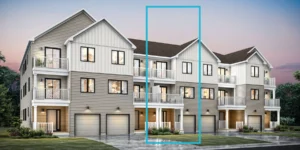 Stacked townhomes at Northwoods by Mattamy Homes in Kanata, Ottawa