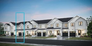 Row of townhomes at Northwoods by Mattamy Homes in Kanata, Ottawa
