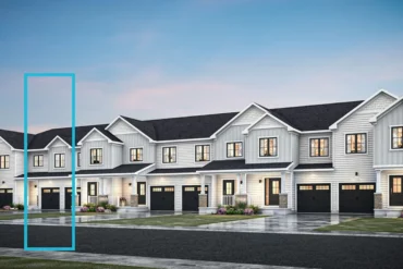 Row of townhomes at Northwoods by Mattamy Homes in Kanata, Ottawa