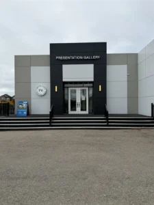 Exterior of the Carousel Towns at Thornhill Walk presentation gallery at 9810 Bathurst Street in Maple, Vaughan