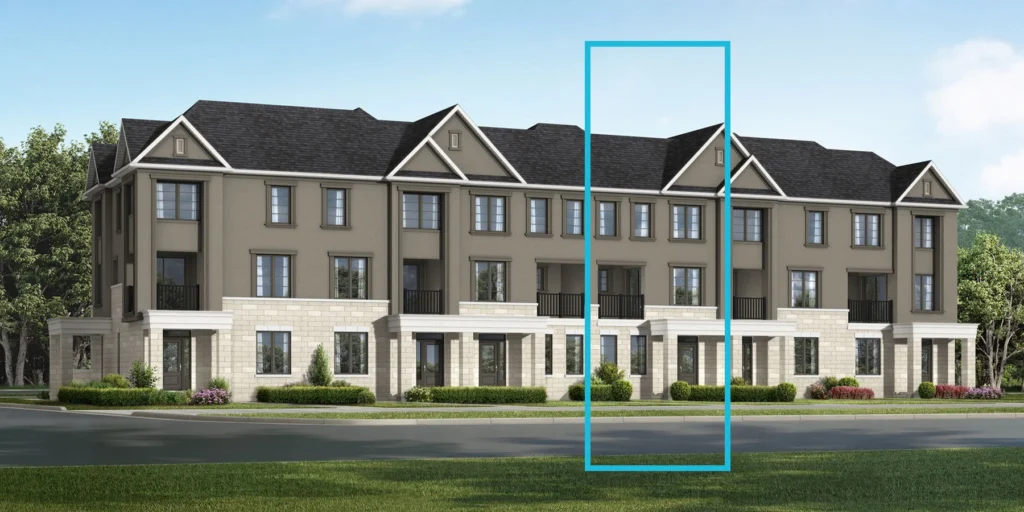 Three-storey townhome elevation at Union by Mattamy Homes in Mount Pleasant, Brampton