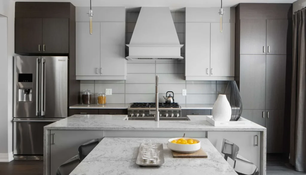 Modern kitchen design at Vicinity West by Mattamy Homes in Barrie