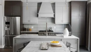 Modern kitchen design at Vicinity West by Mattamy Homes in Barrie